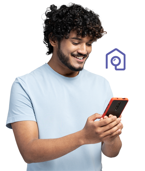 a man holding a smartphone in his hand